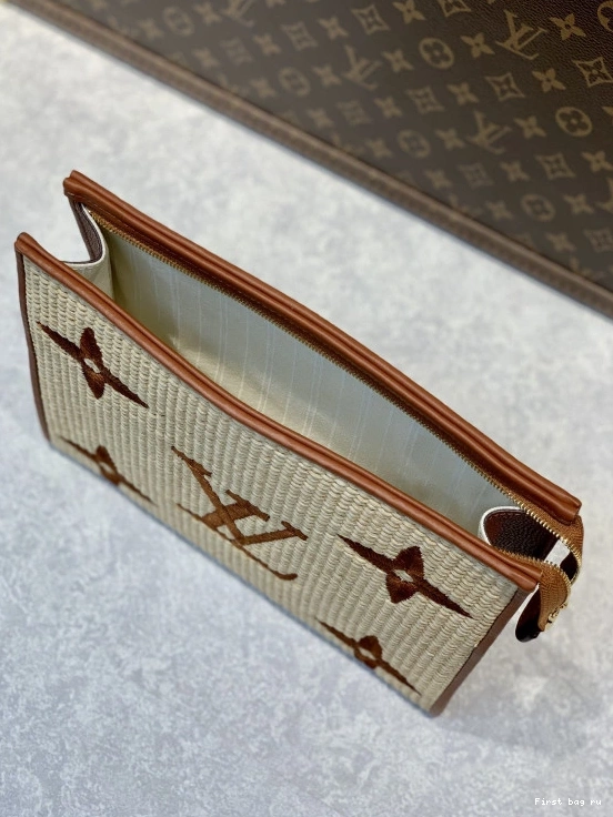 First bag ru VUITTON LOUIS Pouch Monogram Toiletry Raffia 0812